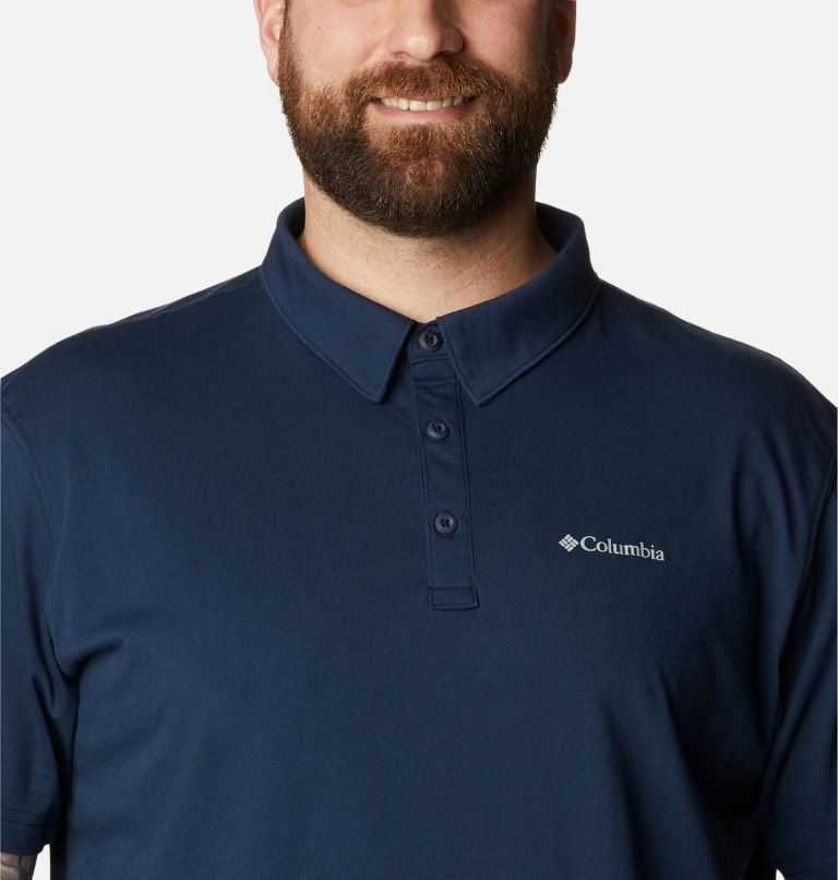 Men's Columbia Thistletown Hills Polo Shirts Navy | Plus Size CA-Z8L63